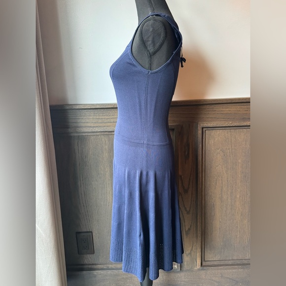 Cynthia Rowley Navy Knit Midi Dress small - Picture 2 of 10